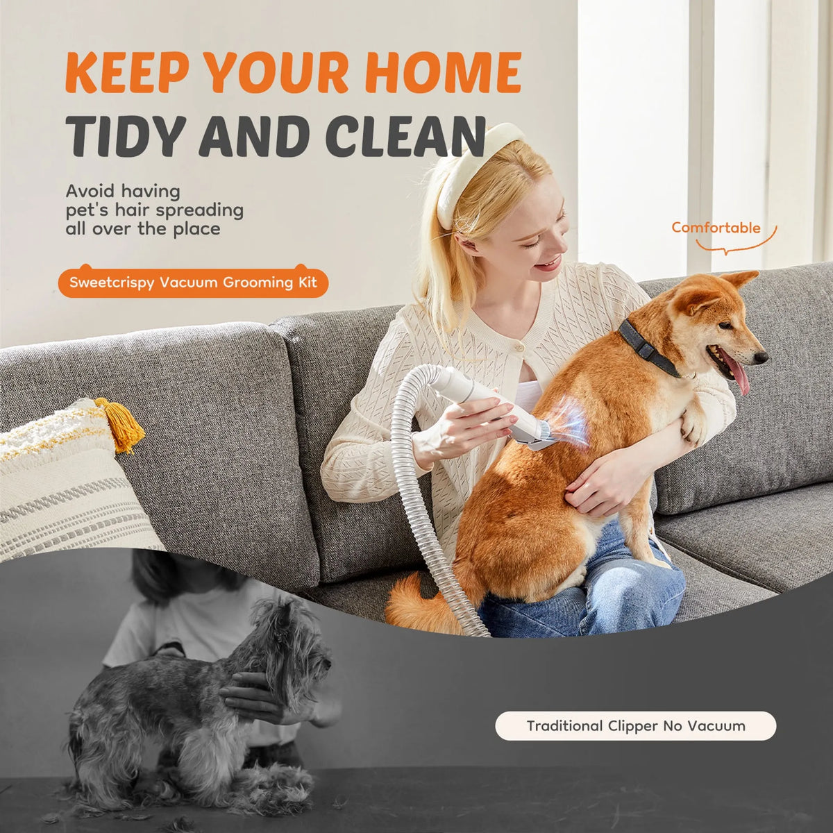 Pet Grooming & Hair Collection System