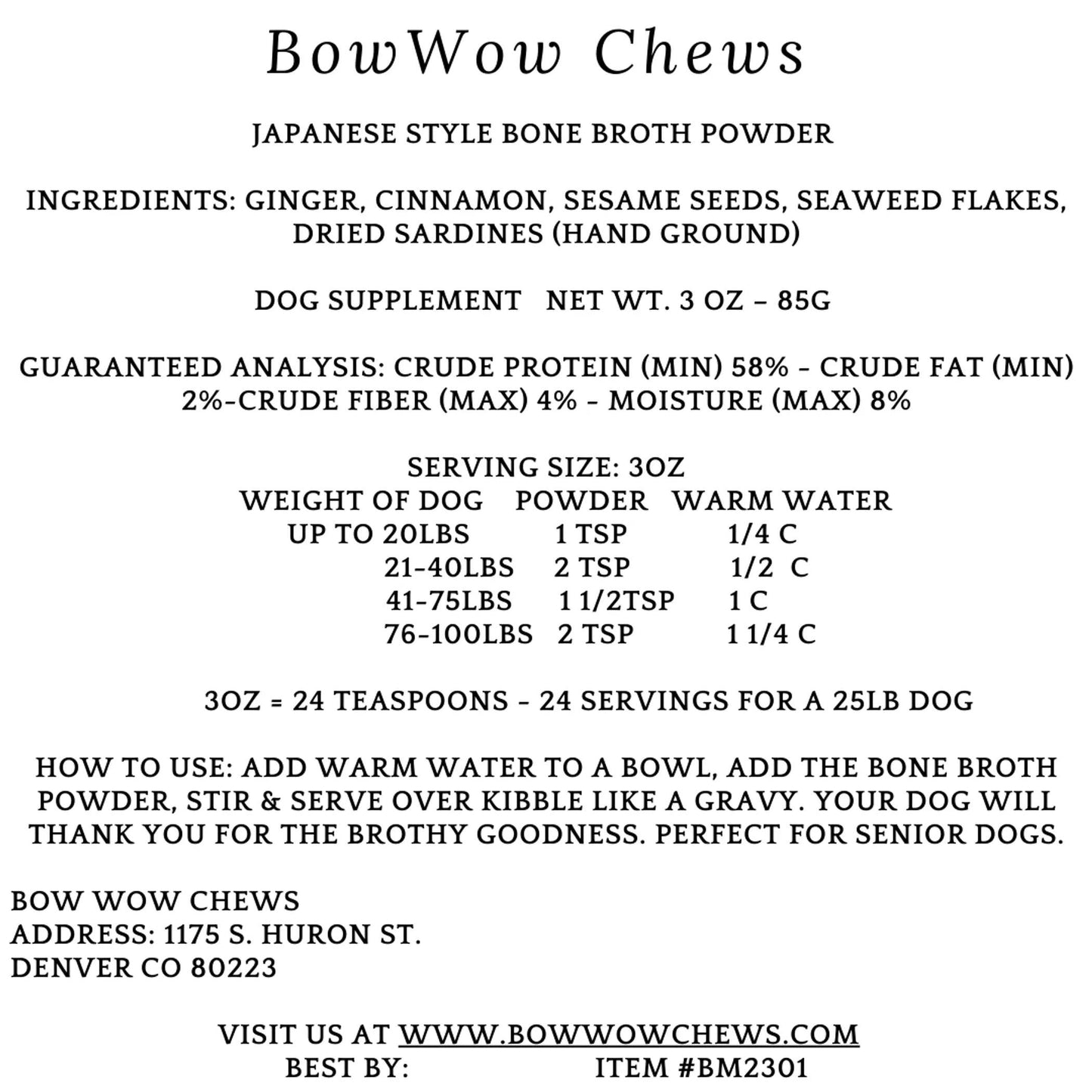 Japanese Style Bone Broth Powder - Beasty Lux