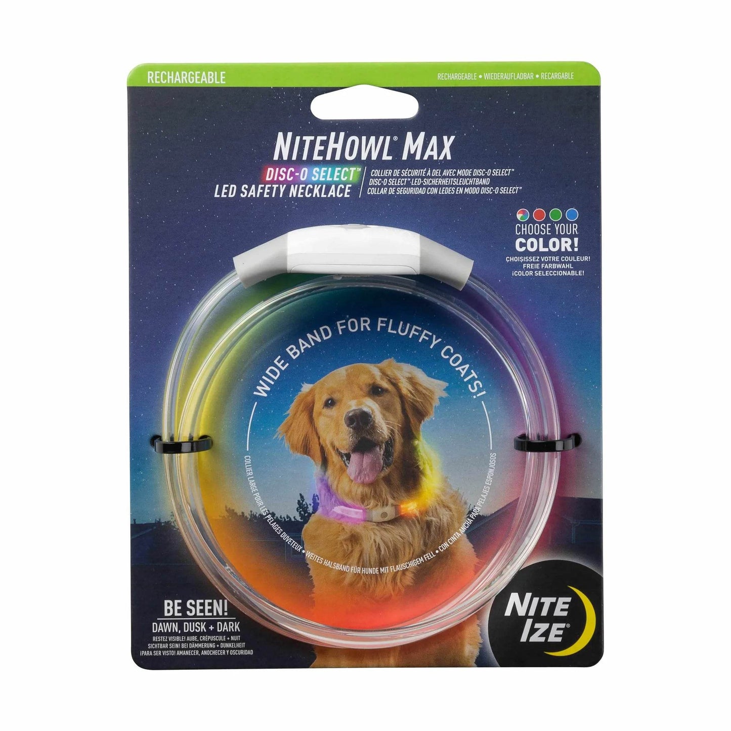 Nite Ize NiteHowl(R) Max Rechargeable LED Safety Necklace - Disc-O Select(TM) - Beasty Lux
