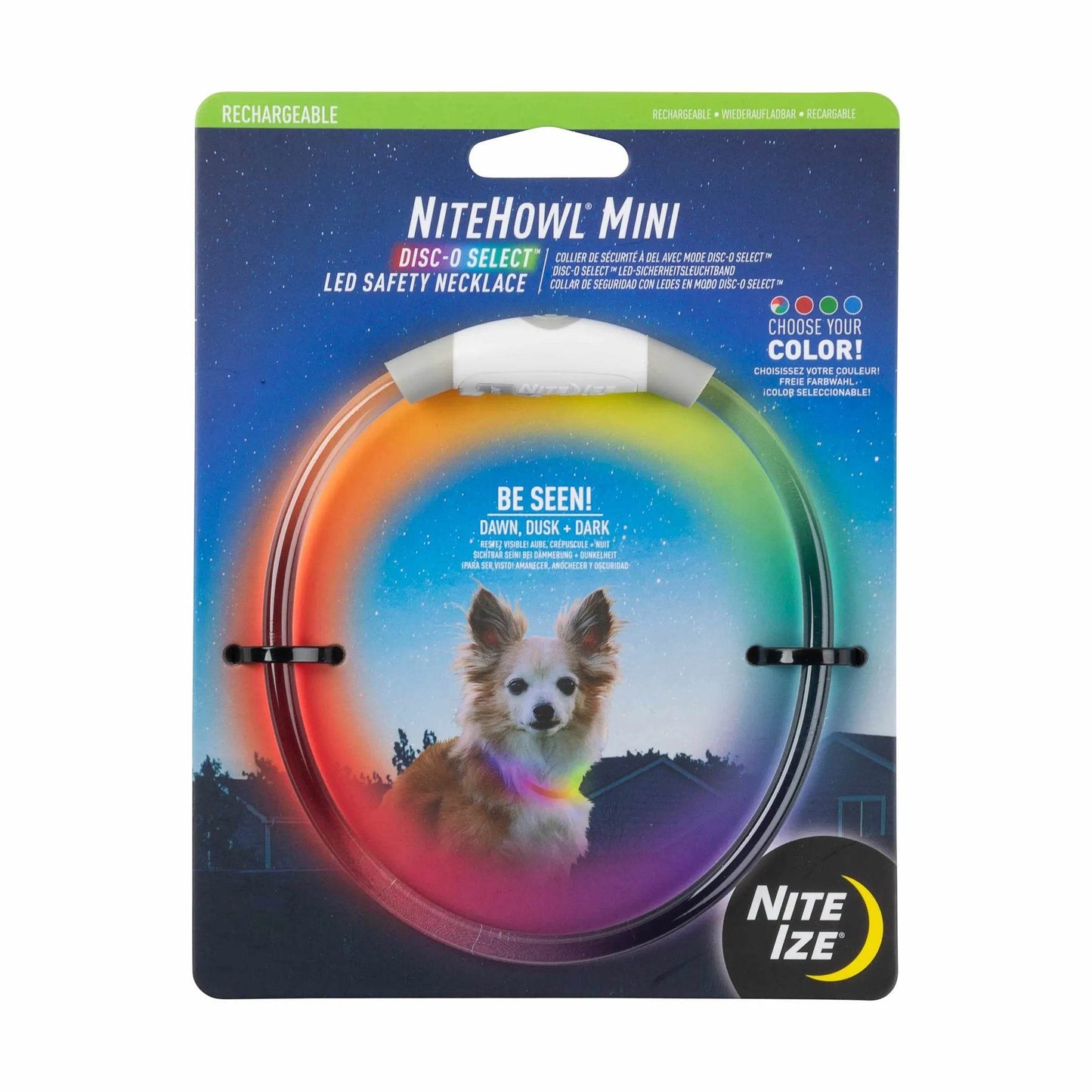 Nite Ize NiteHowl(R) Mini Rechargeable LED Safety Necklace - Disc-O Select(TM) - Beasty Lux