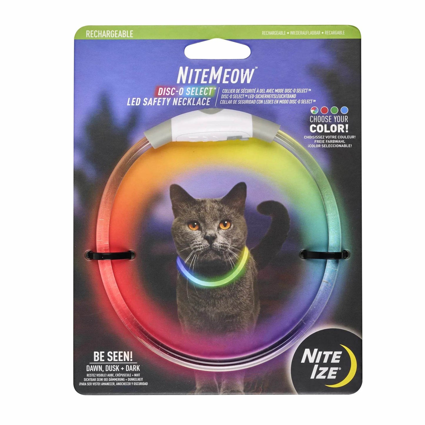 Nite Ize NiteMeow(TM) Rechargeable LED Safety Necklace - Disc-O Select(TM) - Beasty Lux