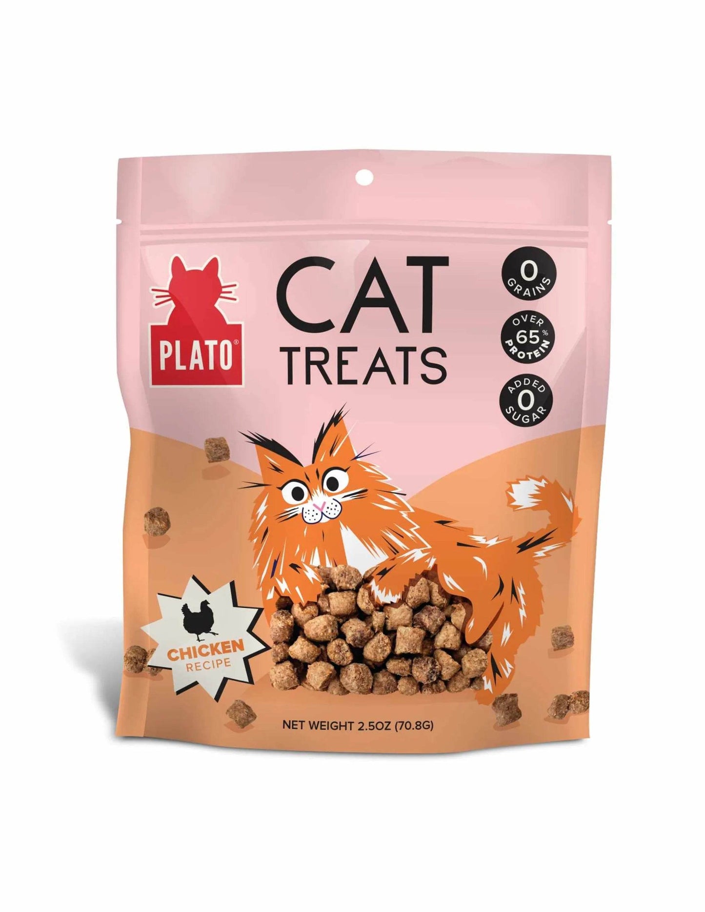 Plato Air-Dried Cat Treats Chicken with Catnip Recipe 2.5oz - Beasty Lux