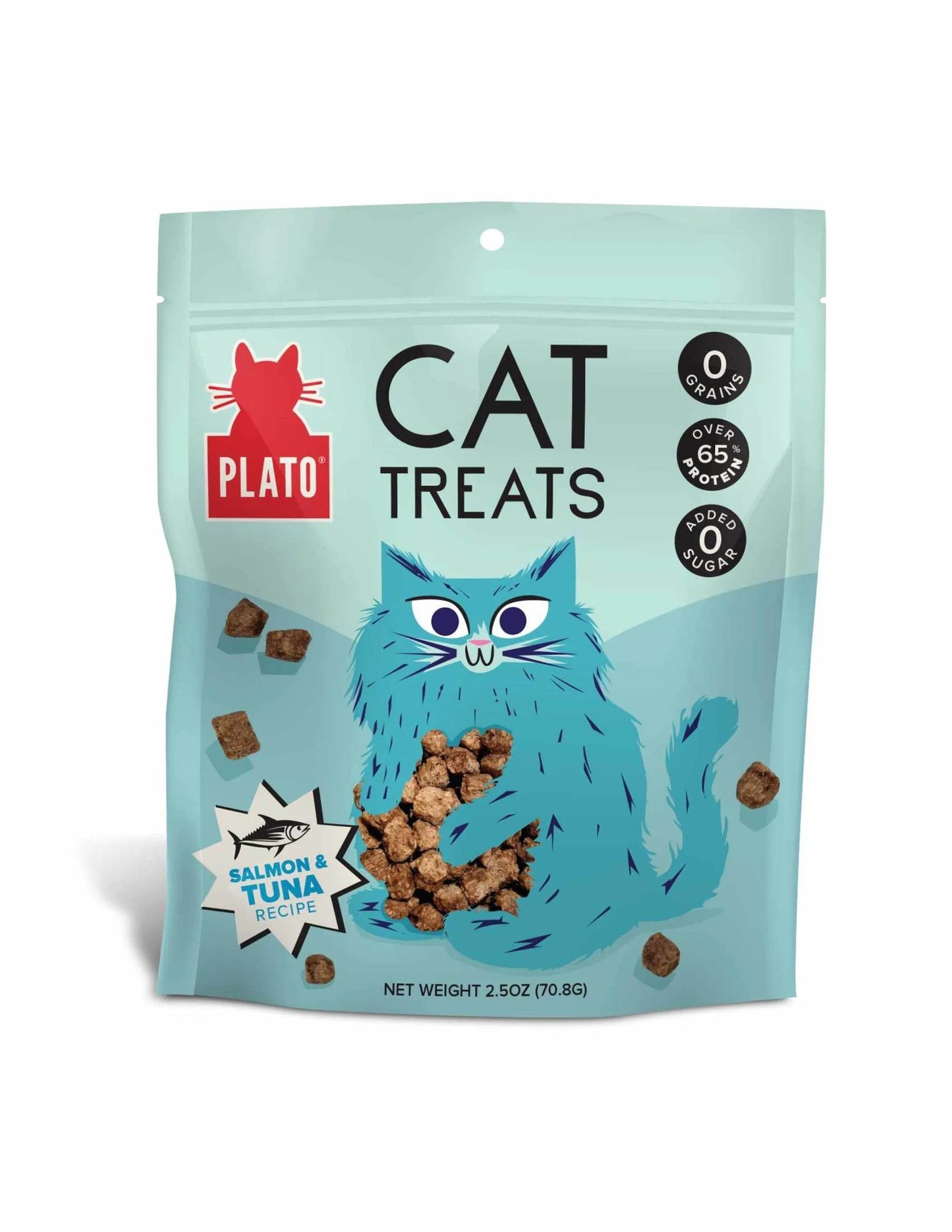 Plato Air-Dried Cat Treats Tuna & Salmon Recipe 2.5oz - Beasty Lux