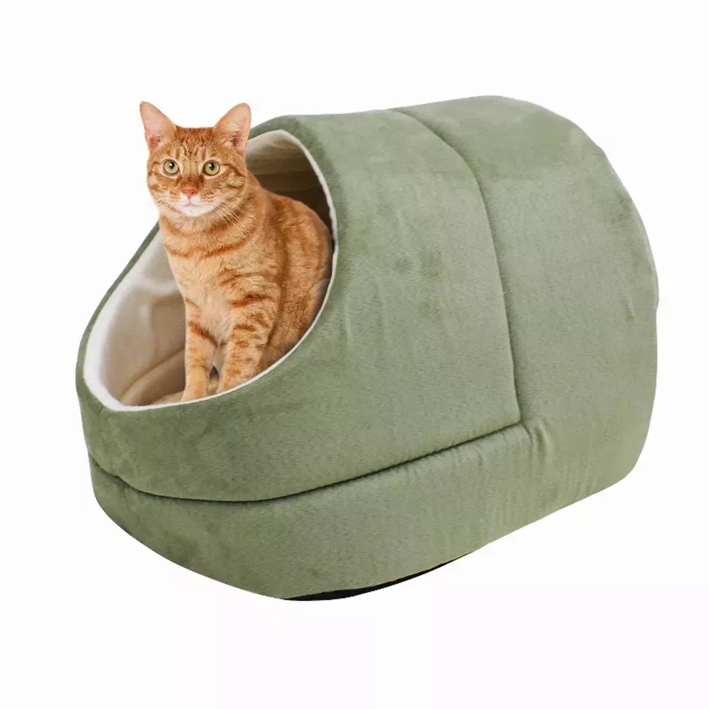 GOOPAWS Cat Cave for Cat and Warming Burrow Cat Bed, Pet Hideway Sleeping Cuddle Cave - Beasty Lux