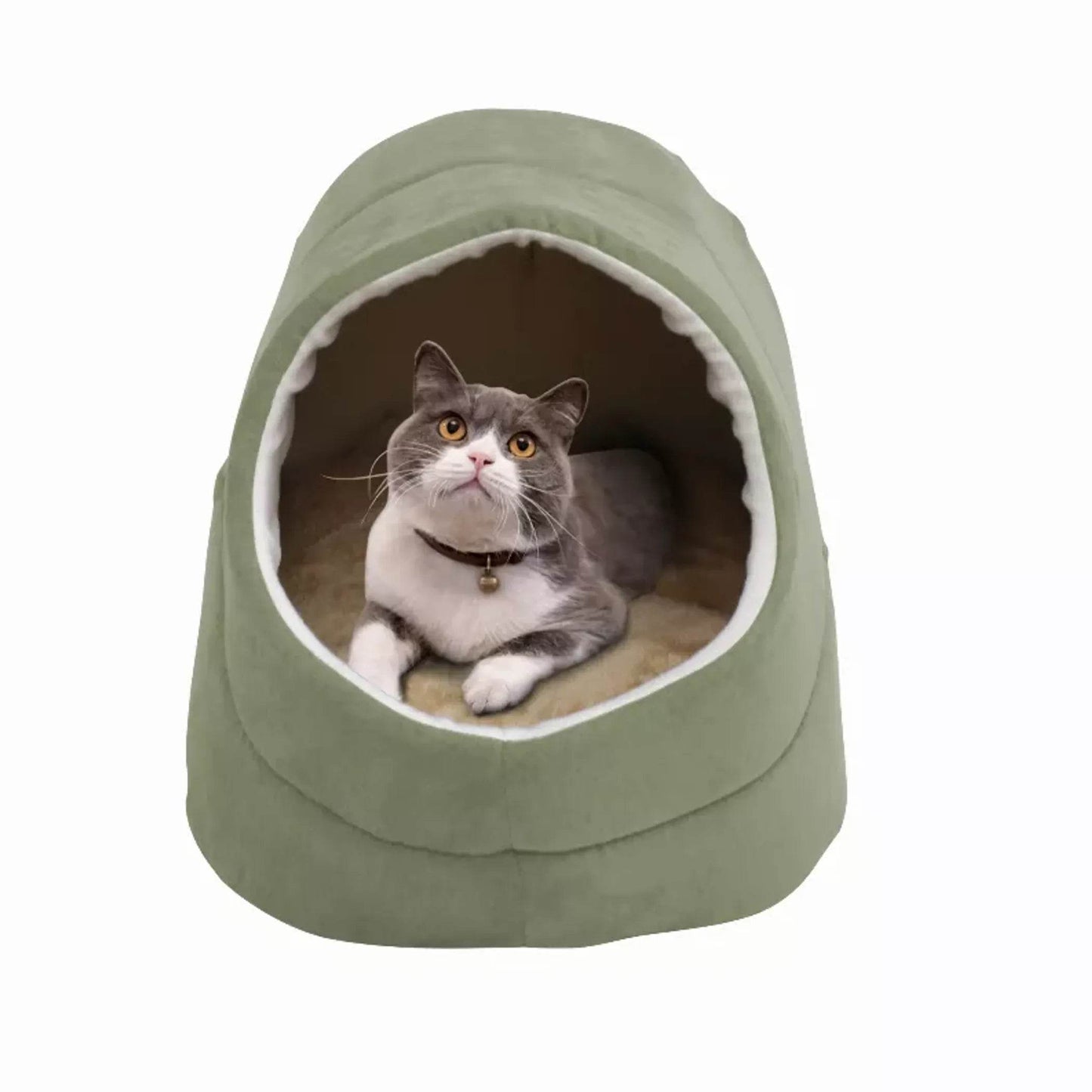 GOOPAWS Cat Cave for Cat and Warming Burrow Cat Bed, Pet Hideway Sleeping Cuddle Cave - Beasty Lux