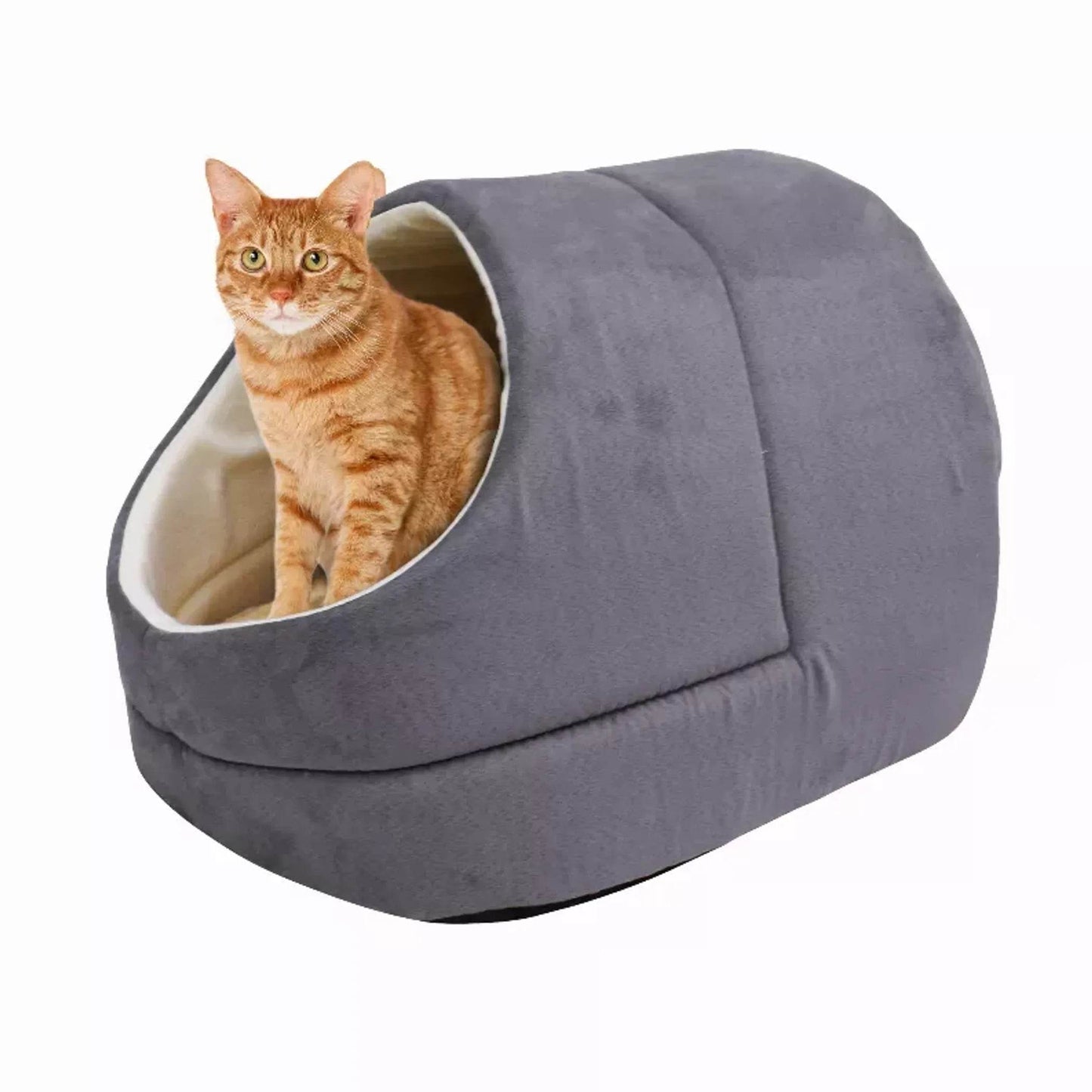 GOOPAWS Cat Cave for Cat and Warming Burrow Cat Bed, Pet Hideway Sleeping Cuddle Cave - Beasty Lux