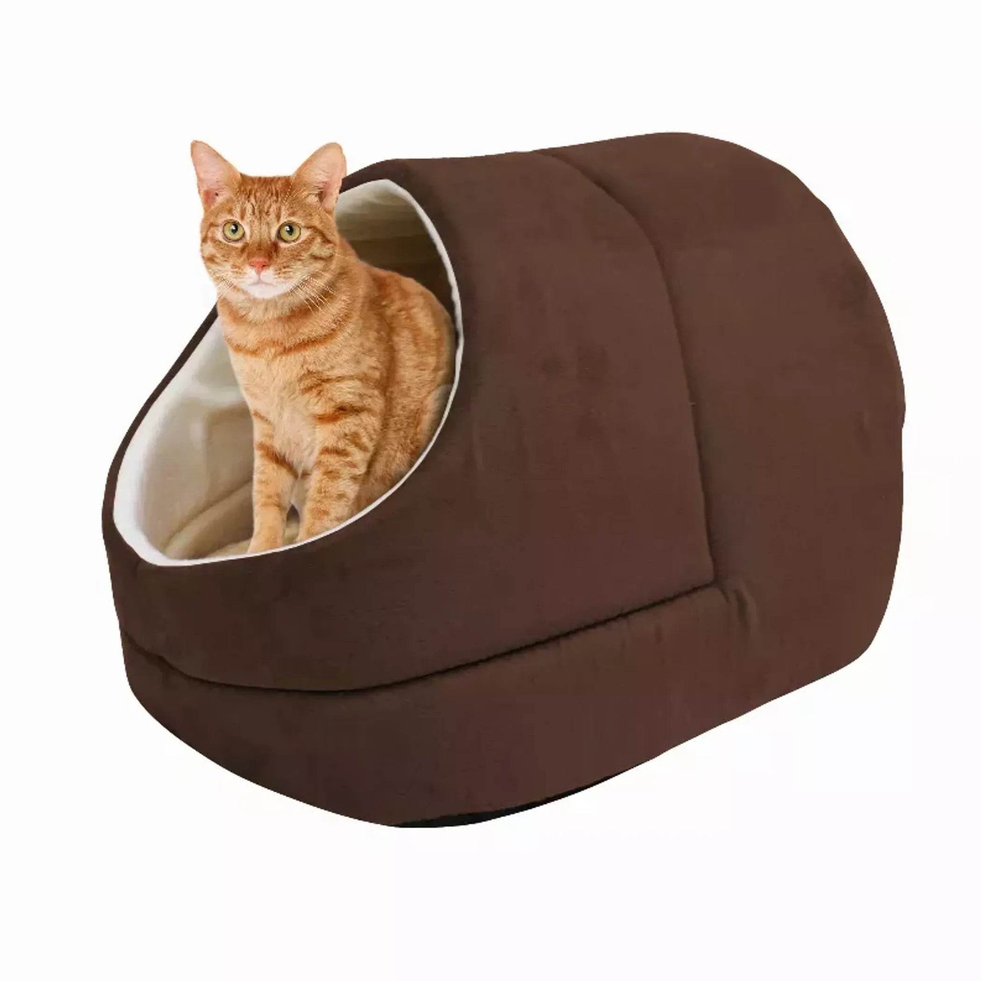 GOOPAWS Cat Cave for Cat and Warming Burrow Cat Bed, Pet Hideway Sleeping Cuddle Cave - Beasty Lux