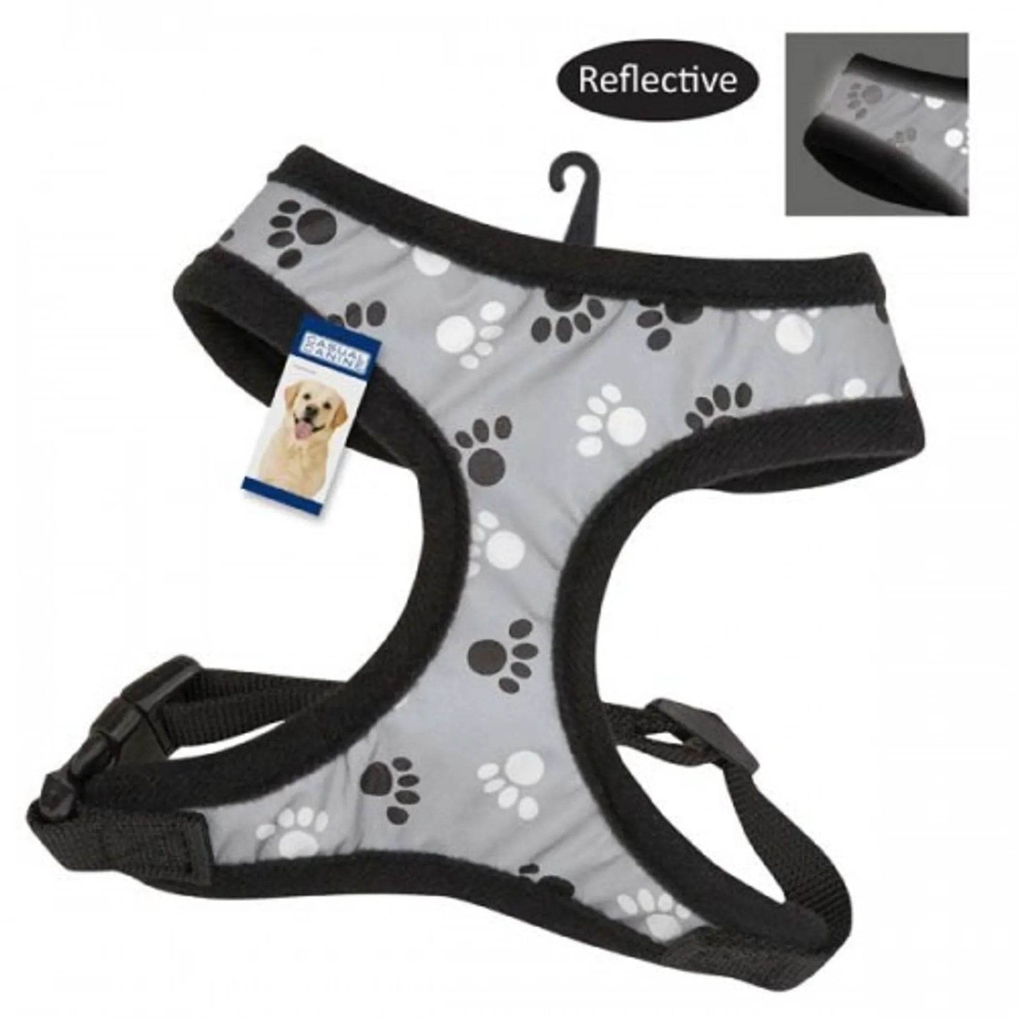 Casual Canine Reflective Pawprint Harnesses - Beasty Lux