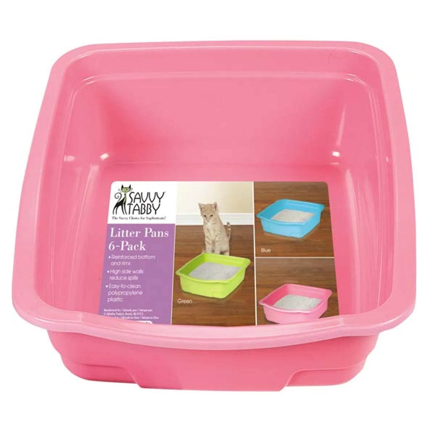 ST Litter Pans 6Pk Asst - Beasty Lux