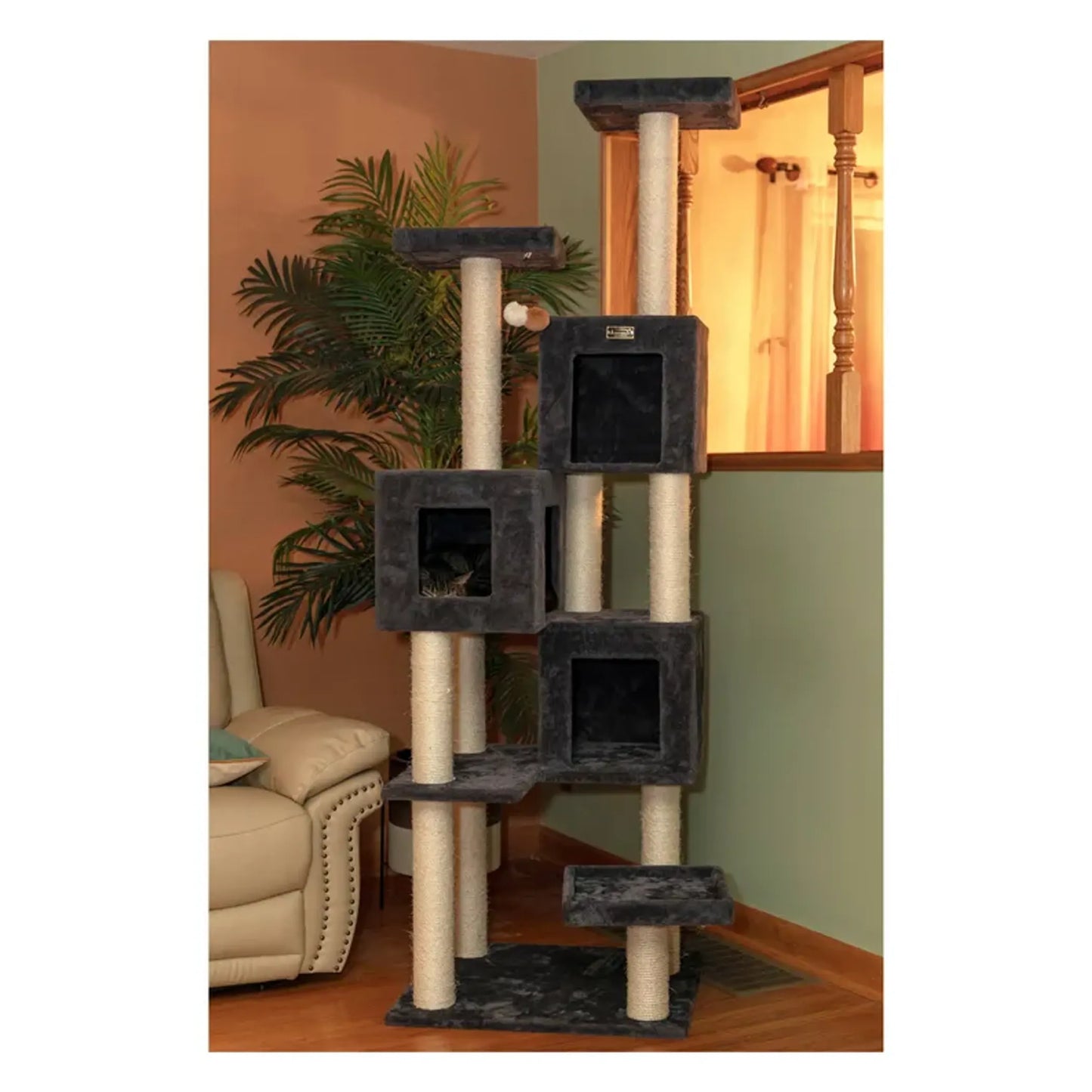 Griant Real Wood Cat Tower for Multiple Cats  A8104