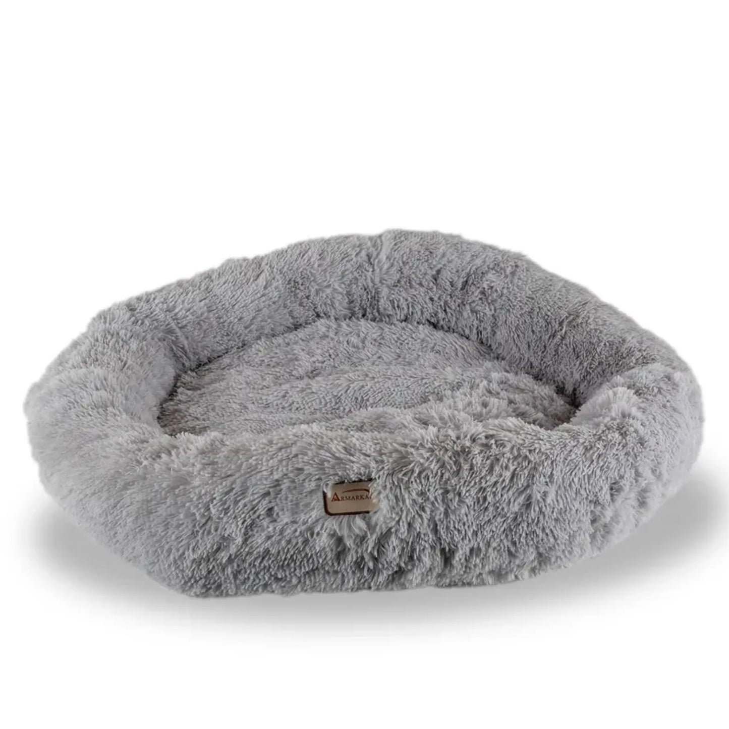 Armarkat Extra Large Gray Round Cat Bed – Soft & Fluffy