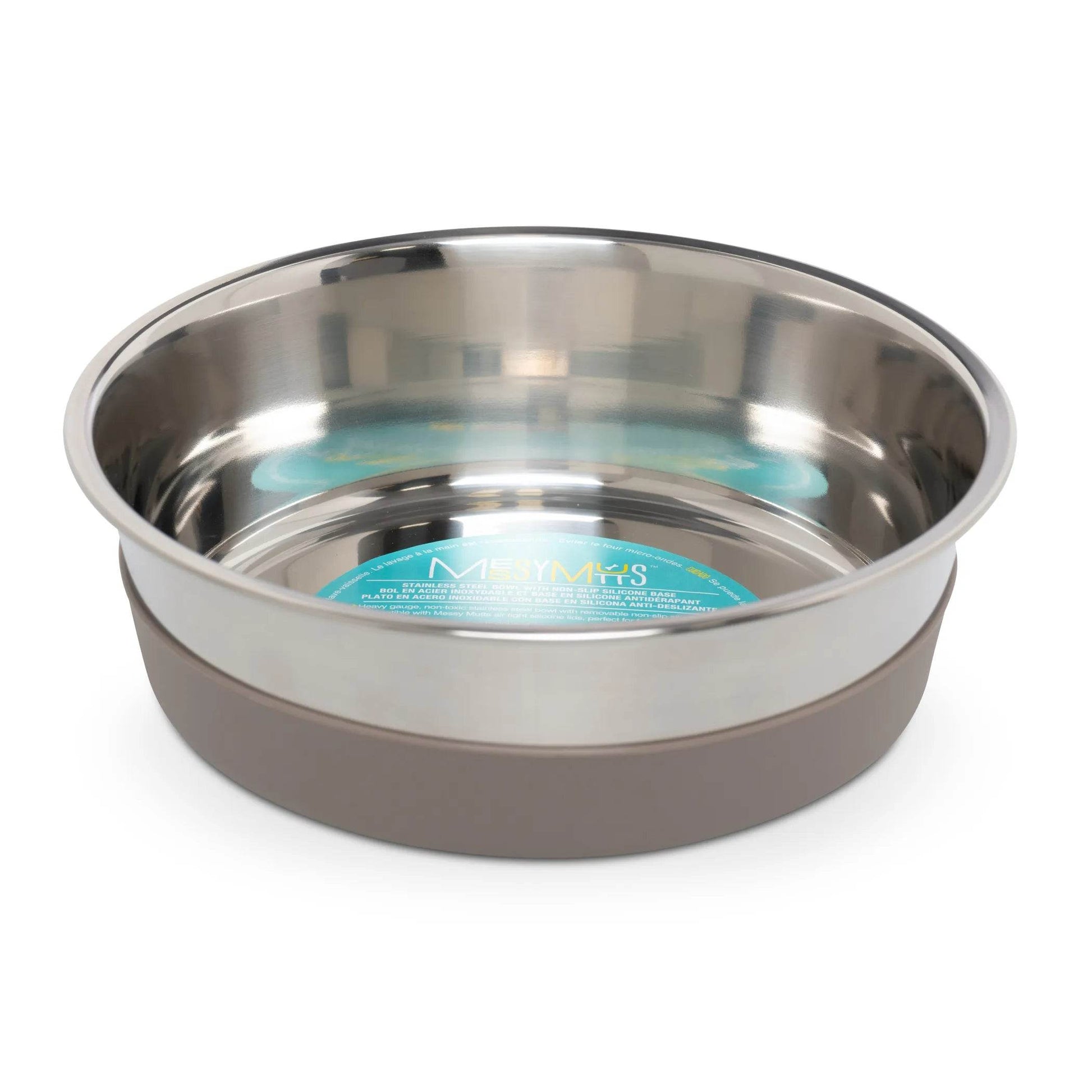 Messy Mutts Heavy Stainless Bowl w/Removable Silicone Base - Beasty Lux