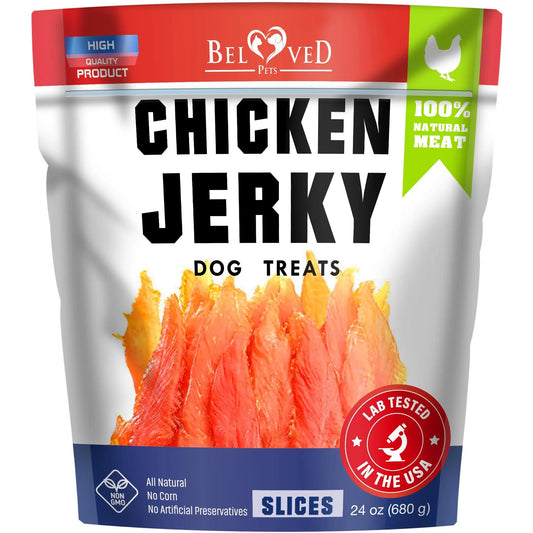 Chicken Jerky Dog Treats 1.5 lb – Human-Grade, Grain-Free, All-Natural High-Protein Dried Strips for Dogs