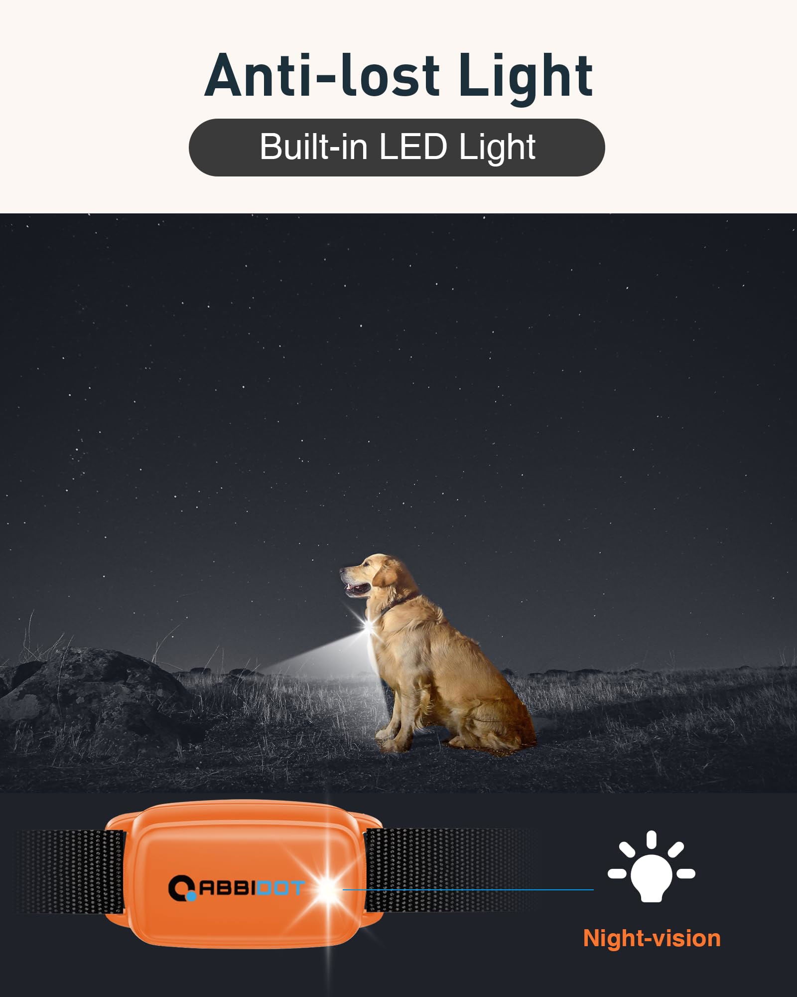 Beasty Lux ABBIDOT ABBIDOT Shock Collar 2 Dogs (15~130lbs) - 3300ft Dog Shock Collar with Remote, IPX7 Waterproof Electric Dog Training Collar with Remote for Small Medium Large Dogs (Orange)