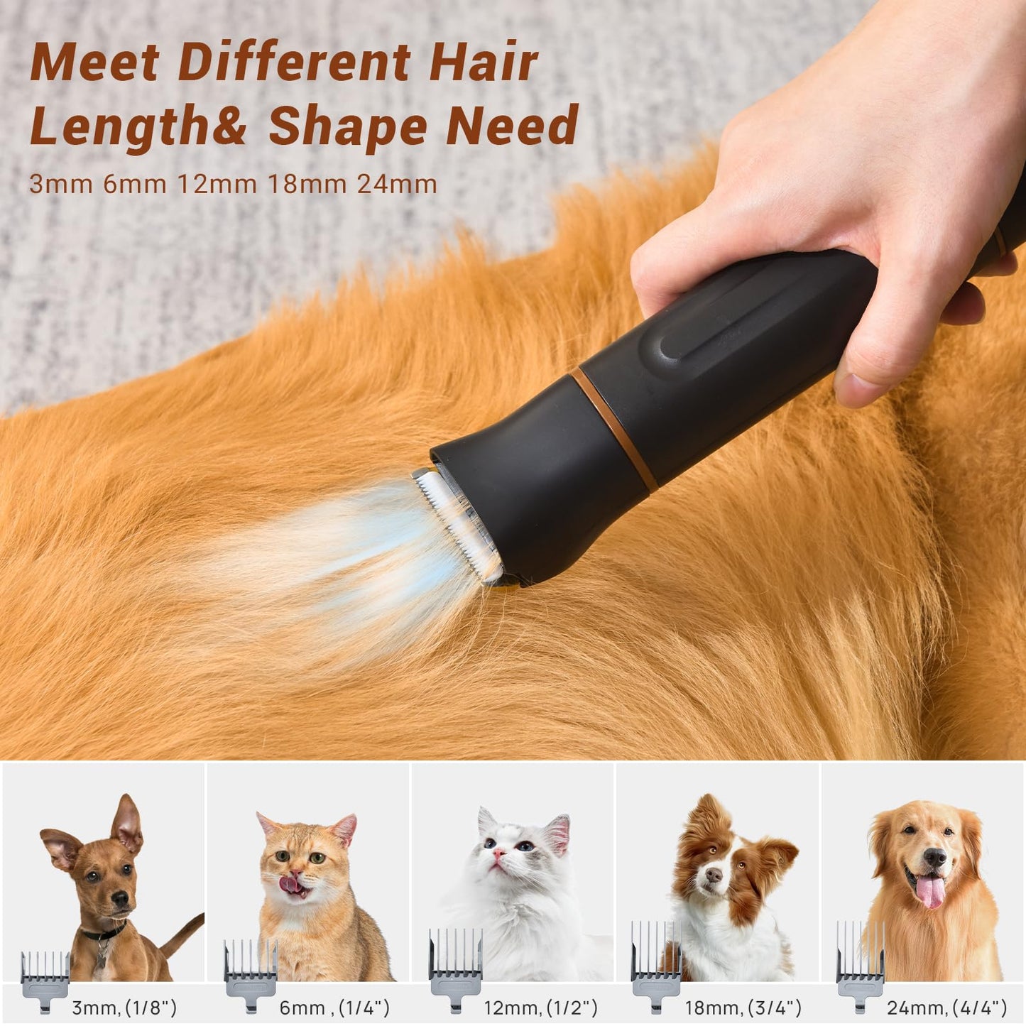 Beasty Lux Bunfly Bunfly Dog Grooming Kit & Dog Hair Vacuum, Pet Grooming Vacuum with 13,000kPa Powerful Suction for 99% Pet Hair Removal, 3.5L Capacity, 16 Grooming Tools for Dogs, Cats and Other Pet, Home Cleaning