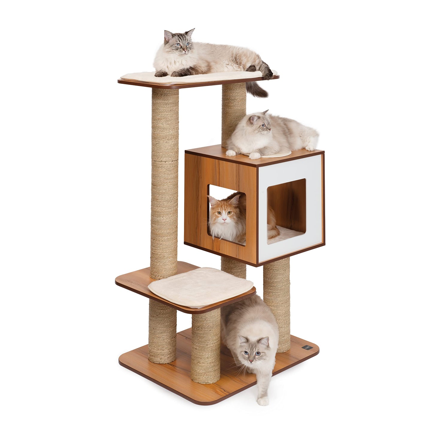 Beasty Lux Catit Catit Vesper High Base Giant Cat Tree, Cat Furniture, Walnut