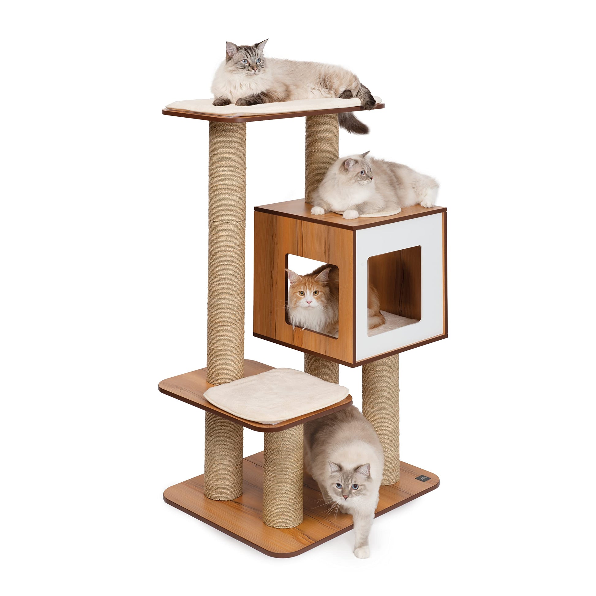 Beasty Lux Catit Catit Vesper High Base Giant Cat Tree, Cat Furniture, Walnut