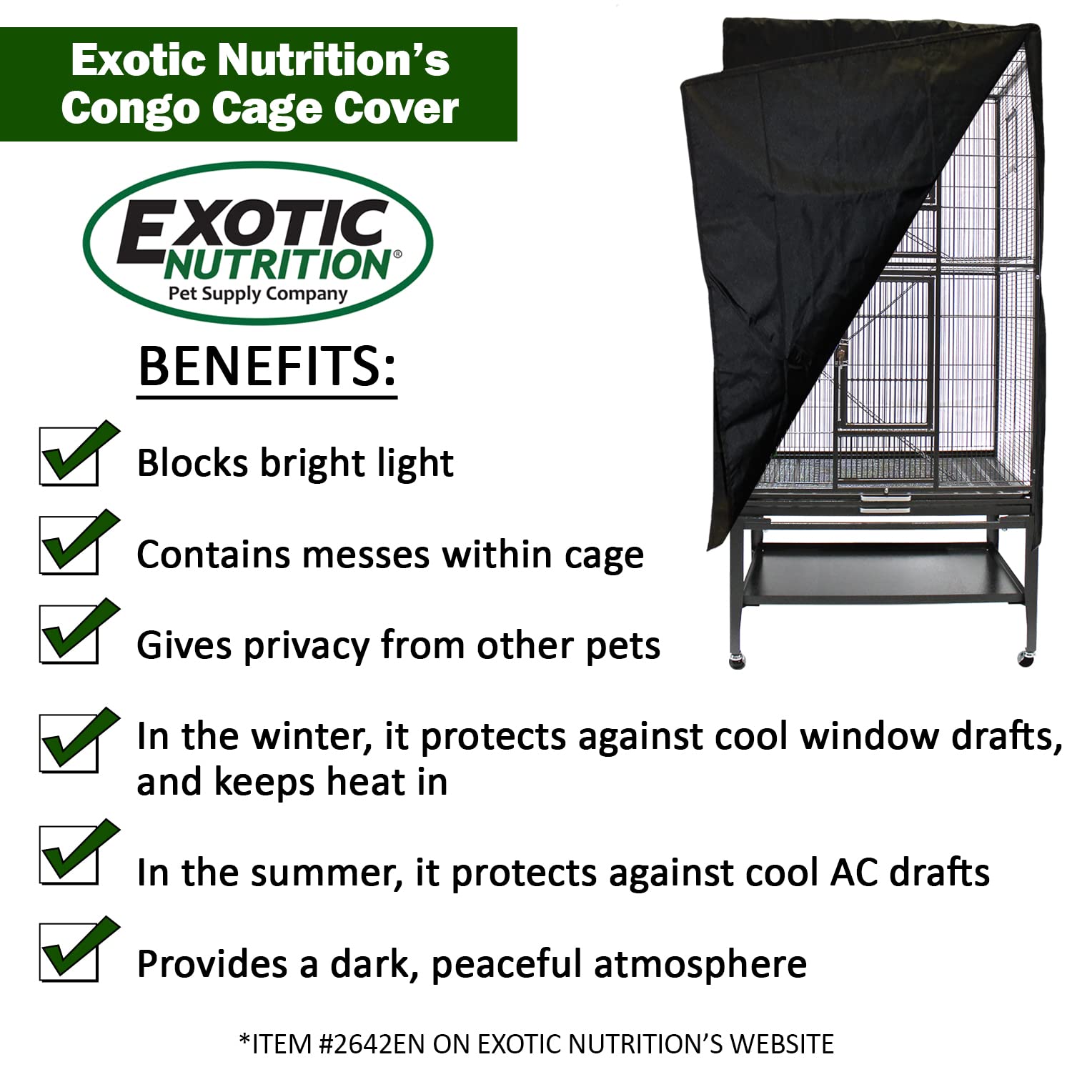 Beasty Lux Exotic Nutrition Exotic Nutrition Congo Cage - Durable 68" Tall Cage - for Sugar Gliders, Squirrels, Marmosets & Other Small Pets