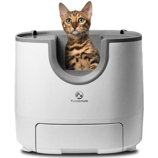 Beasty Lux Furoomate Furoomate Self Cleaning Litter Box Large Capacity, Automatic Cat Litter Box Open-Top Design for Multiple Cats with Integrated Safety Protection