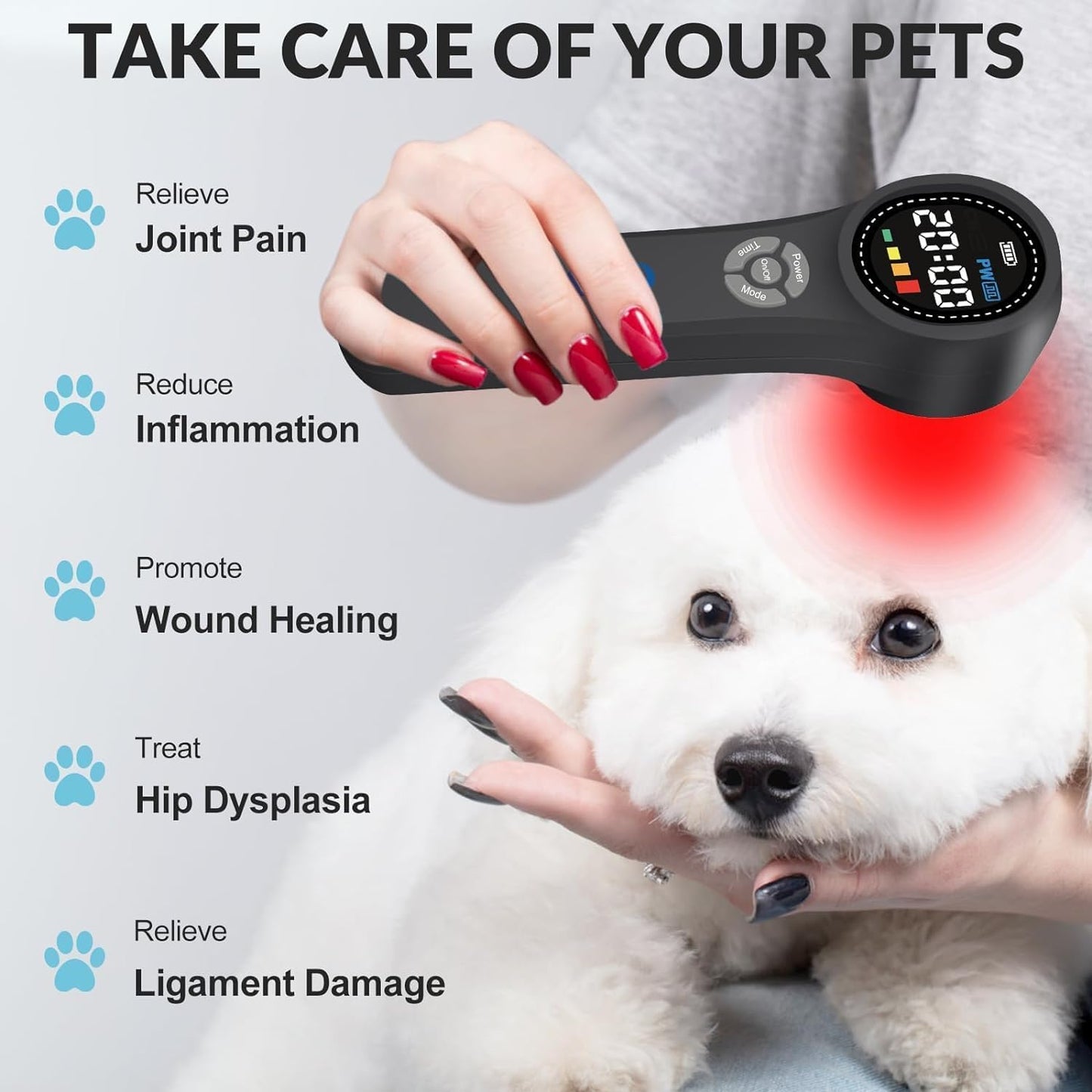 Beasty Lux GOVW Cold Laser Therapy for Dogs, 4x980nm+4x810nm+16x660nm, Cold Laser for Horses, Veterinary Laser Therapy Machine, Pet Laser Therapy, Cold Laser Therapy Pain Relief Device for Animals Like Cats