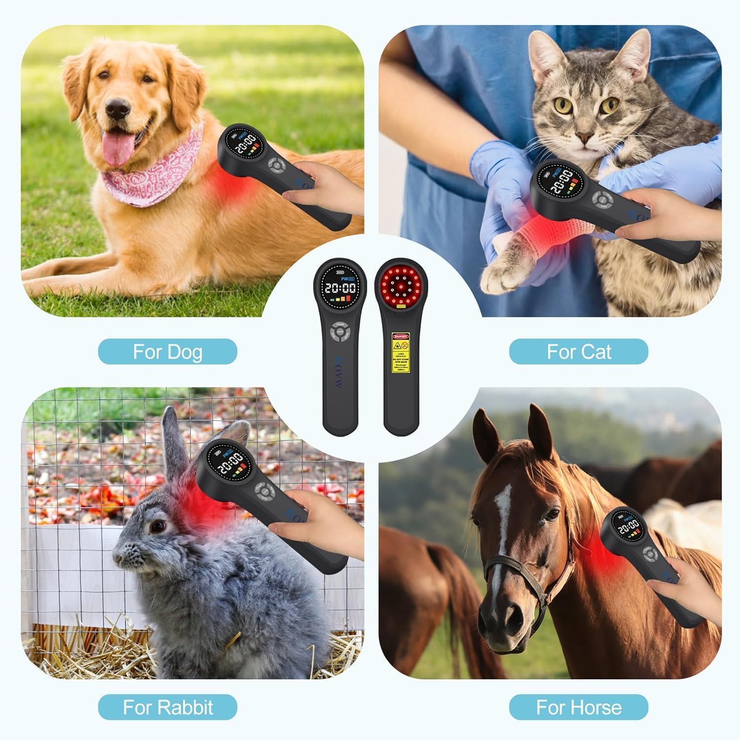 Beasty Lux GOVW Cold Laser Therapy for Dogs, 4x980nm+4x810nm+16x660nm, Cold Laser for Horses, Veterinary Laser Therapy Machine, Pet Laser Therapy, Cold Laser Therapy Pain Relief Device for Animals Like Cats