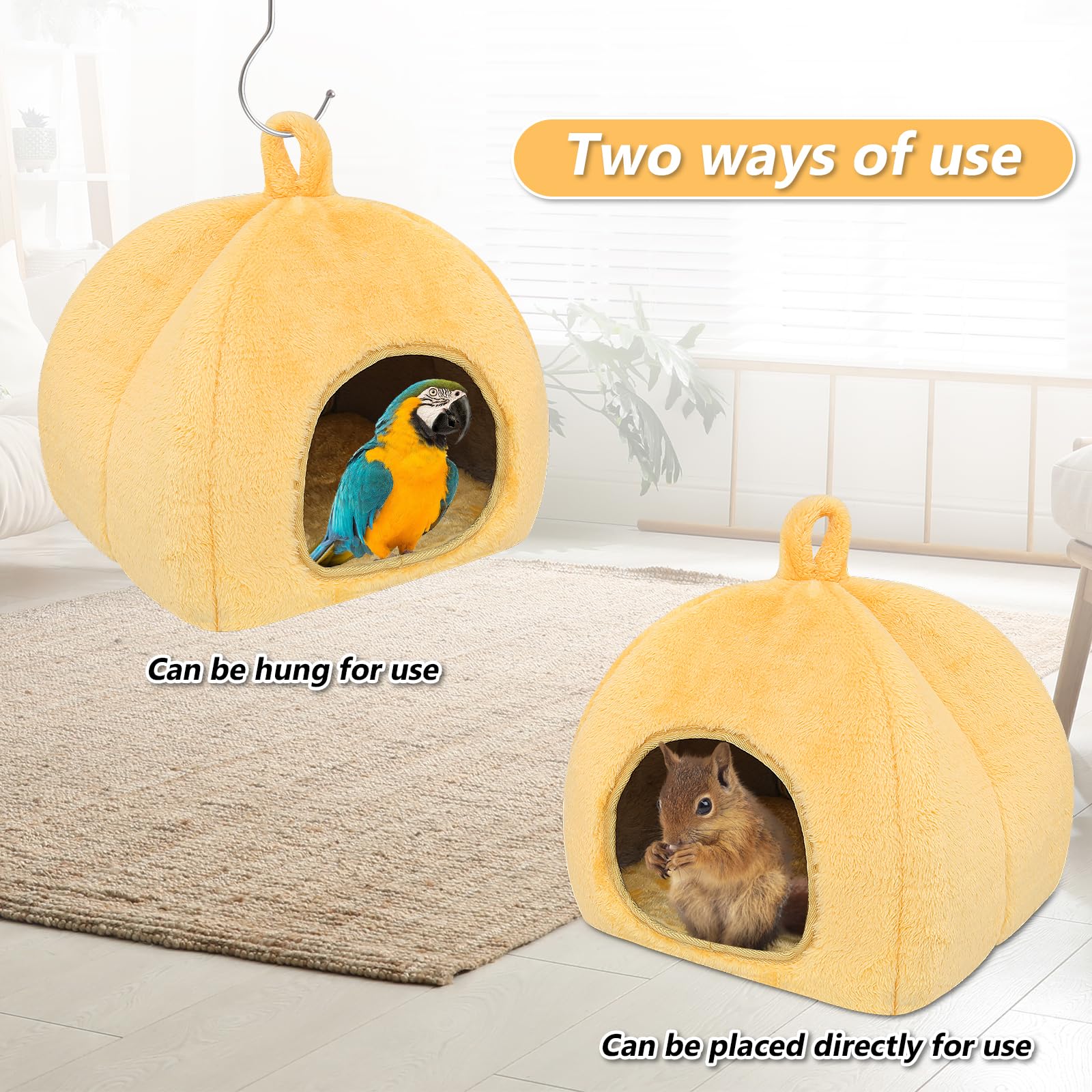 Beasty Lux LANGXUN LANGXUN Guinea Pig Bed,Guinea Pig Hideout Cozy Hamster Cave Guinea Pig Hide Plush Calming Hideout. Bunny Hideout House Cage Accessories for Small Animals.