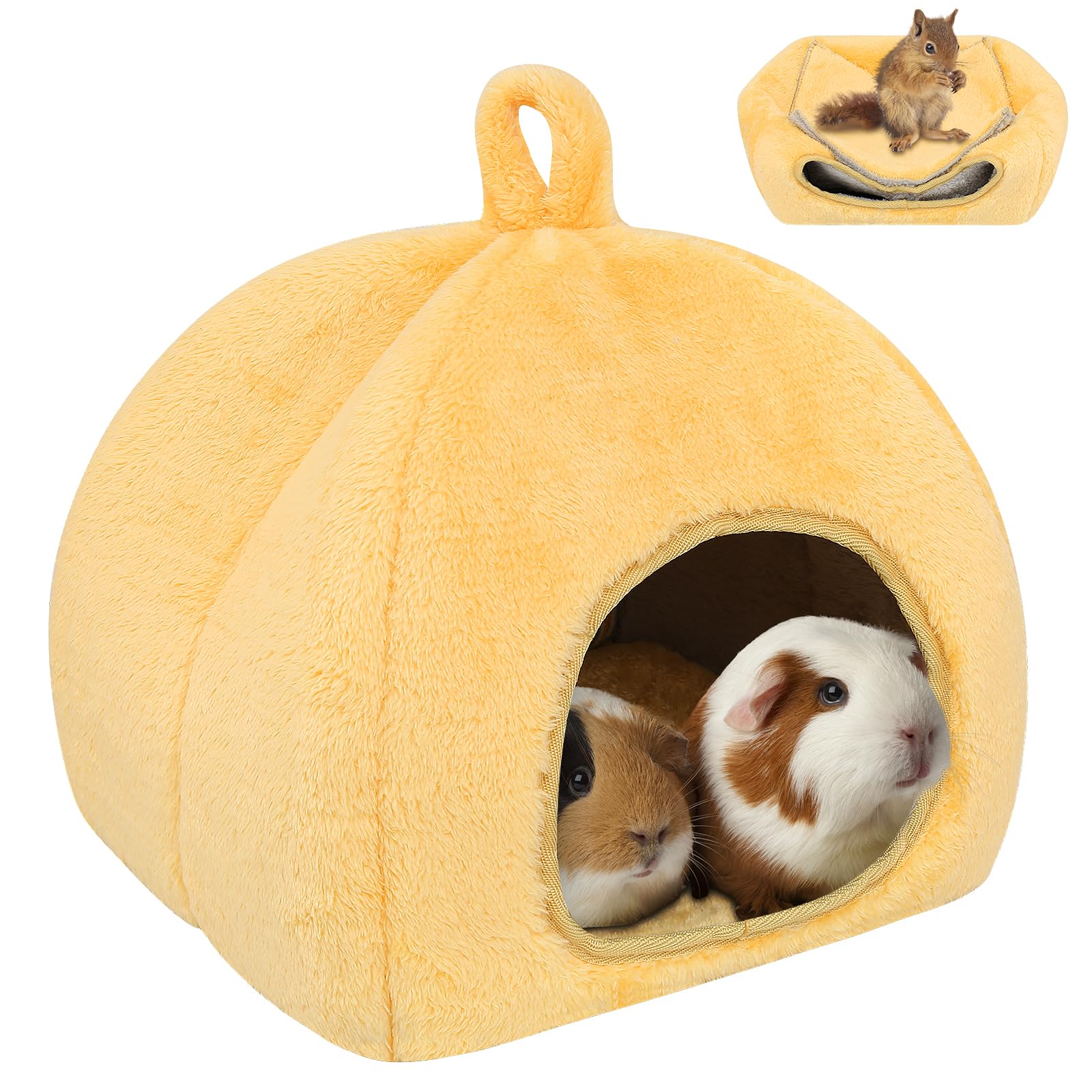 Beasty Lux LANGXUN LANGXUN Guinea Pig Bed,Guinea Pig Hideout Cozy Hamster Cave Guinea Pig Hide Plush Calming Hideout. Bunny Hideout House Cage Accessories for Small Animals.