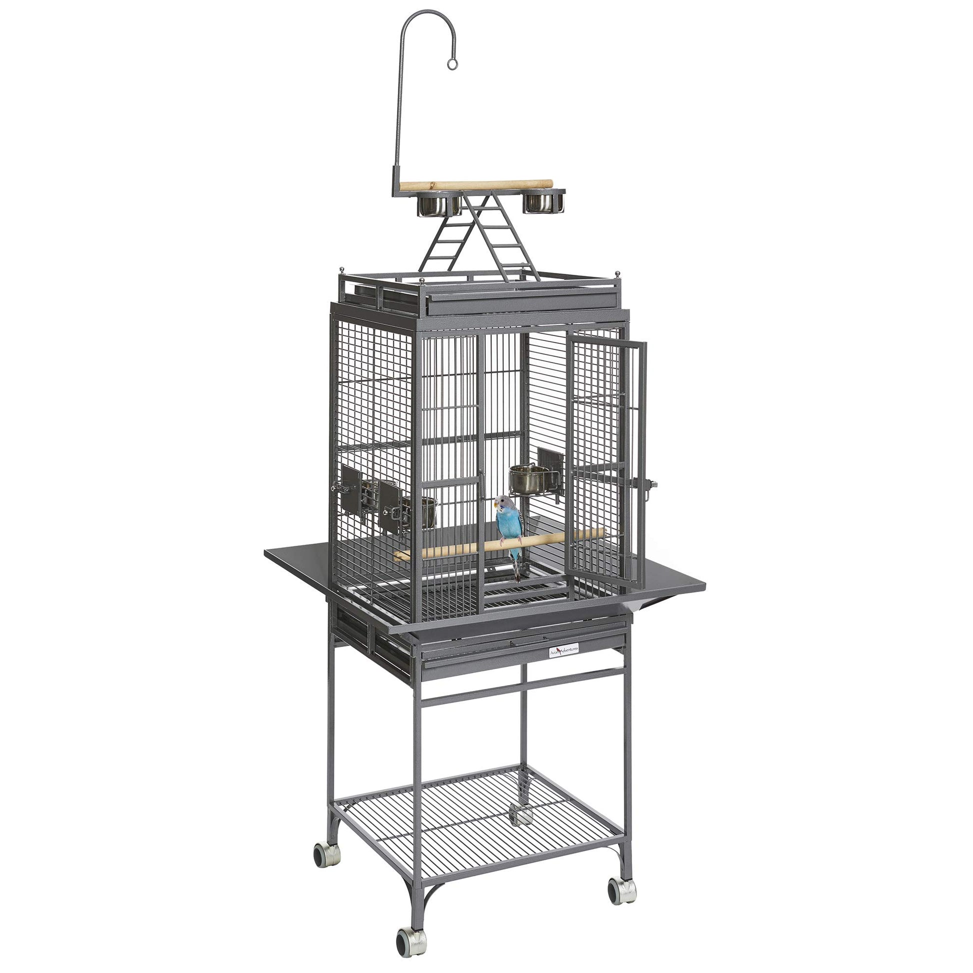 Beasty Lux MidWest Homes for Pets Midwest Homes for Pets Nina Bird Cage-Platinum Play Top