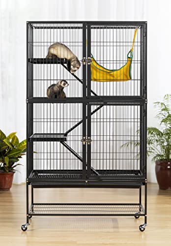 Beasty Lux PH Prevue Hendryx Prevue Hendryx 485 Pet Feisty Ferret Home with Stand, Black Hammertone