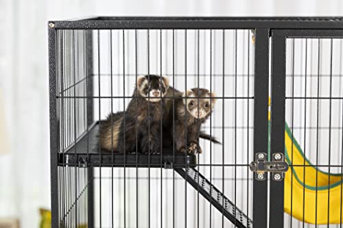 Beasty Lux PH Prevue Hendryx Prevue Hendryx 485 Pet Feisty Ferret Home with Stand, Black Hammertone