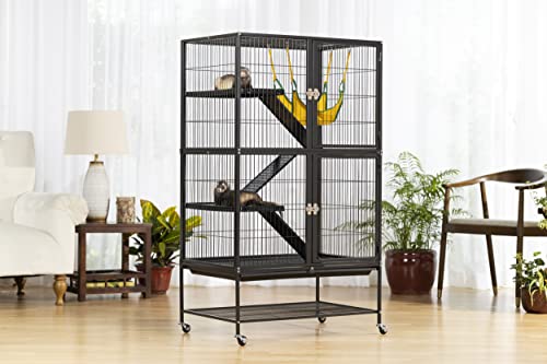 Beasty Lux PH Prevue Hendryx Prevue Hendryx 485 Pet Feisty Ferret Home with Stand, Black Hammertone