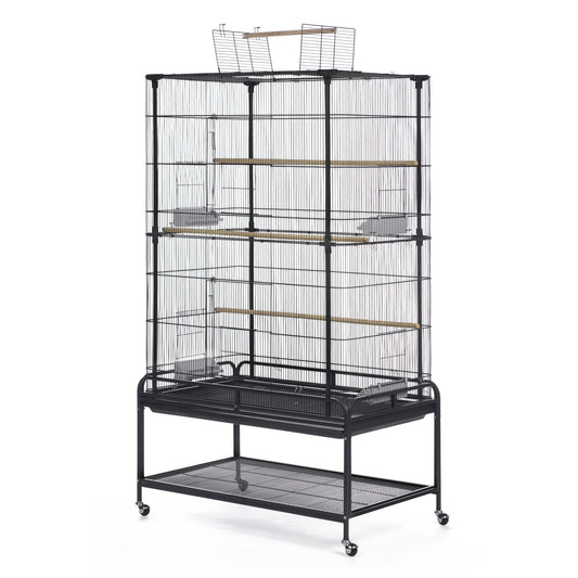 Beasty Lux PH Prevue Hendryx Prevue Pet Products Playtop Flight Bird Cage with Stand - F085, Black