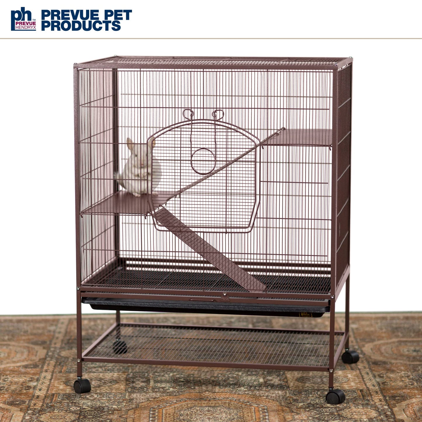 Beasty Lux PH Prevue Hendryx Prevue Pet Products Rat and Chinchilla Cage, 31-Inch by 20-1/2-Inch by 40-Inch, Earthtone Dusted Rose