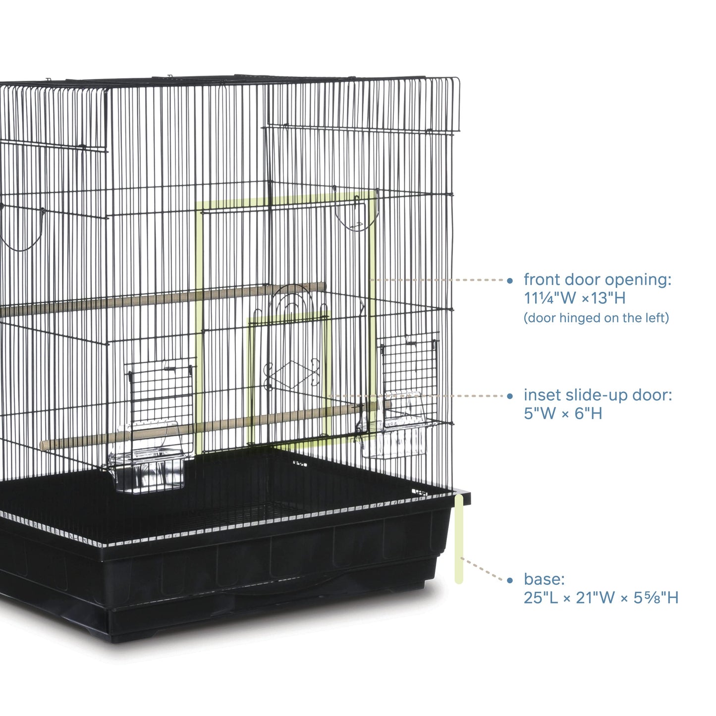 Beasty Lux PH Prevue Hendryx Prevue Pet Products Square Top Parakeet Cage, Black