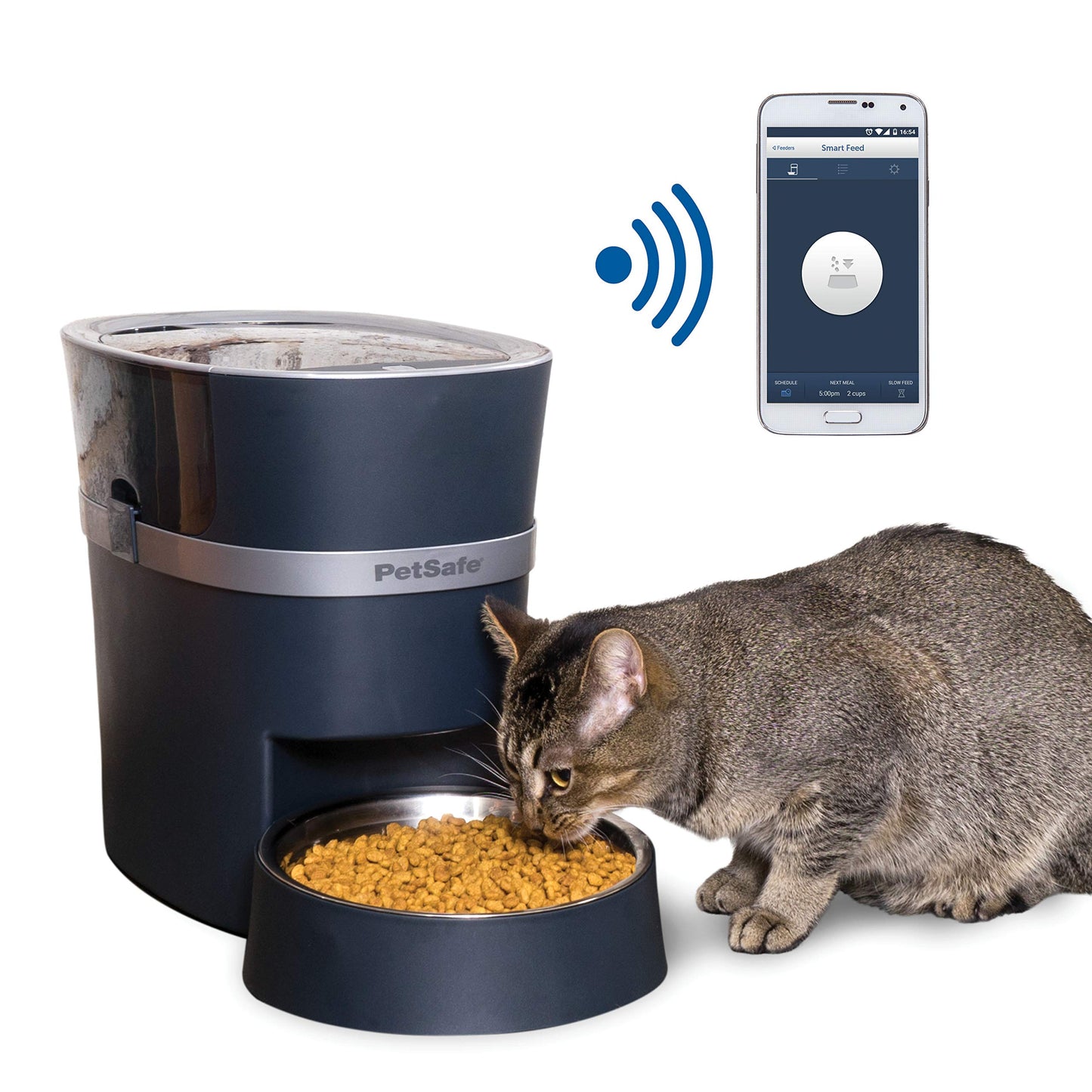 Beasty Lux Petsafe PetSafe Smart Feed Automatic Dog and Cat Feeder - 2nd Generation - 24-Cups - Wi-Fi Enabled App for iPhone and Android Smartphones - Compatible with Alexa, Black (PFD19-16861)