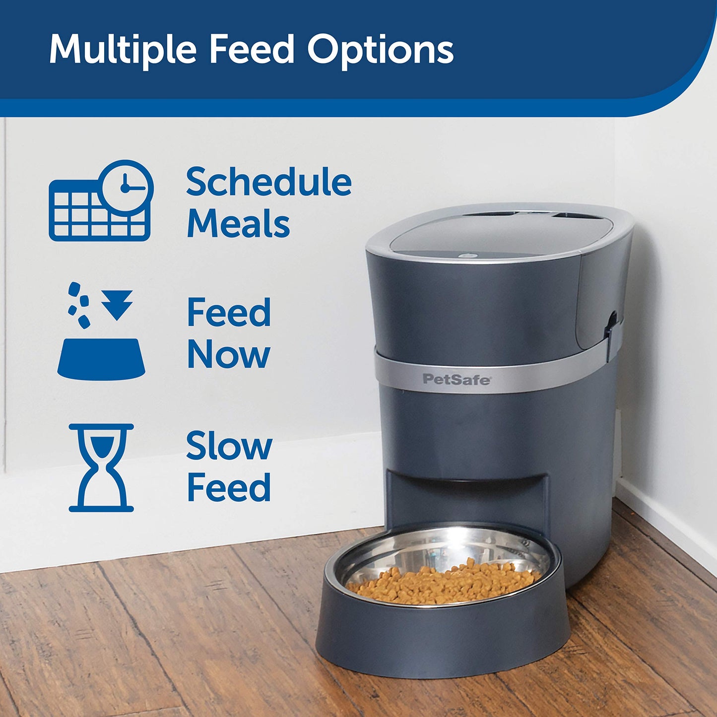 Beasty Lux Petsafe PetSafe Smart Feed Automatic Dog and Cat Feeder - 2nd Generation - 24-Cups - Wi-Fi Enabled App for iPhone and Android Smartphones - Compatible with Alexa, Black (PFD19-16861)