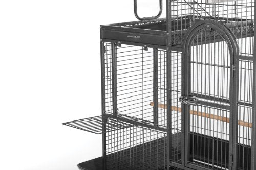 Beasty Lux Prevue Pet Products Prevue Pet Products 3159 Deluxe Double Top Bird Cage Black Hammertone