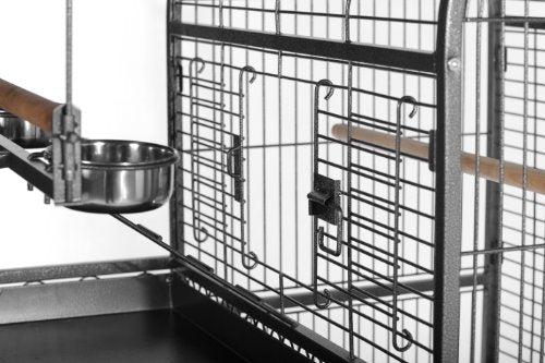 Beasty Lux Prevue Pet Products Prevue Pet Products 3159 Deluxe Double Top Bird Cage Black Hammertone