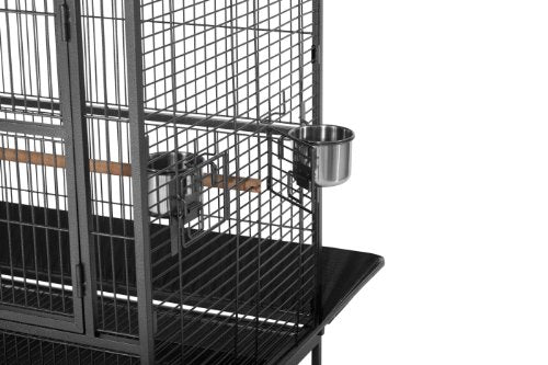 Beasty Lux Prevue Pet Products Prevue Pet Products 3159 Deluxe Double Top Bird Cage Black Hammertone