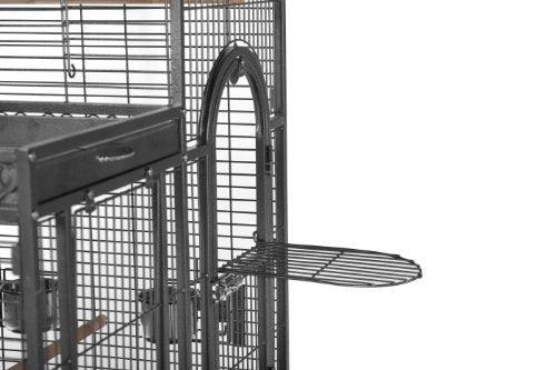 Beasty Lux Prevue Pet Products Prevue Pet Products 3159 Deluxe Double Top Bird Cage Black Hammertone