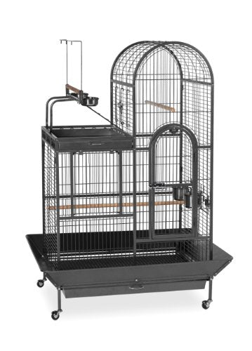 Beasty Lux Prevue Pet Products Prevue Pet Products 3159 Deluxe Double Top Bird Cage Black Hammertone