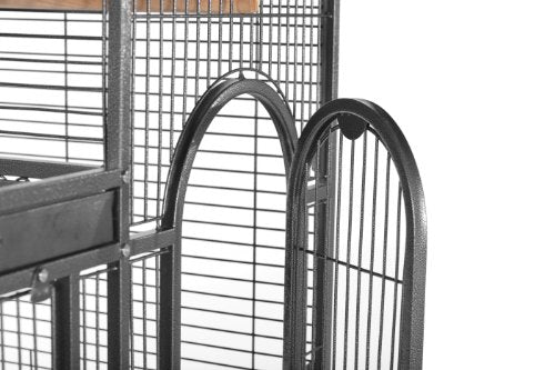 Beasty Lux Prevue Pet Products Prevue Pet Products 3159 Deluxe Double Top Bird Cage Black Hammertone