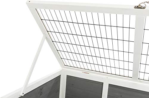 Beasty Lux TRIXIE TRIXIE Natura Small Indoor Rabbit Hutch, Pet House for Rabbits and Guinea Pigs, Bunny Cage on Wheels, Pull Out Tray