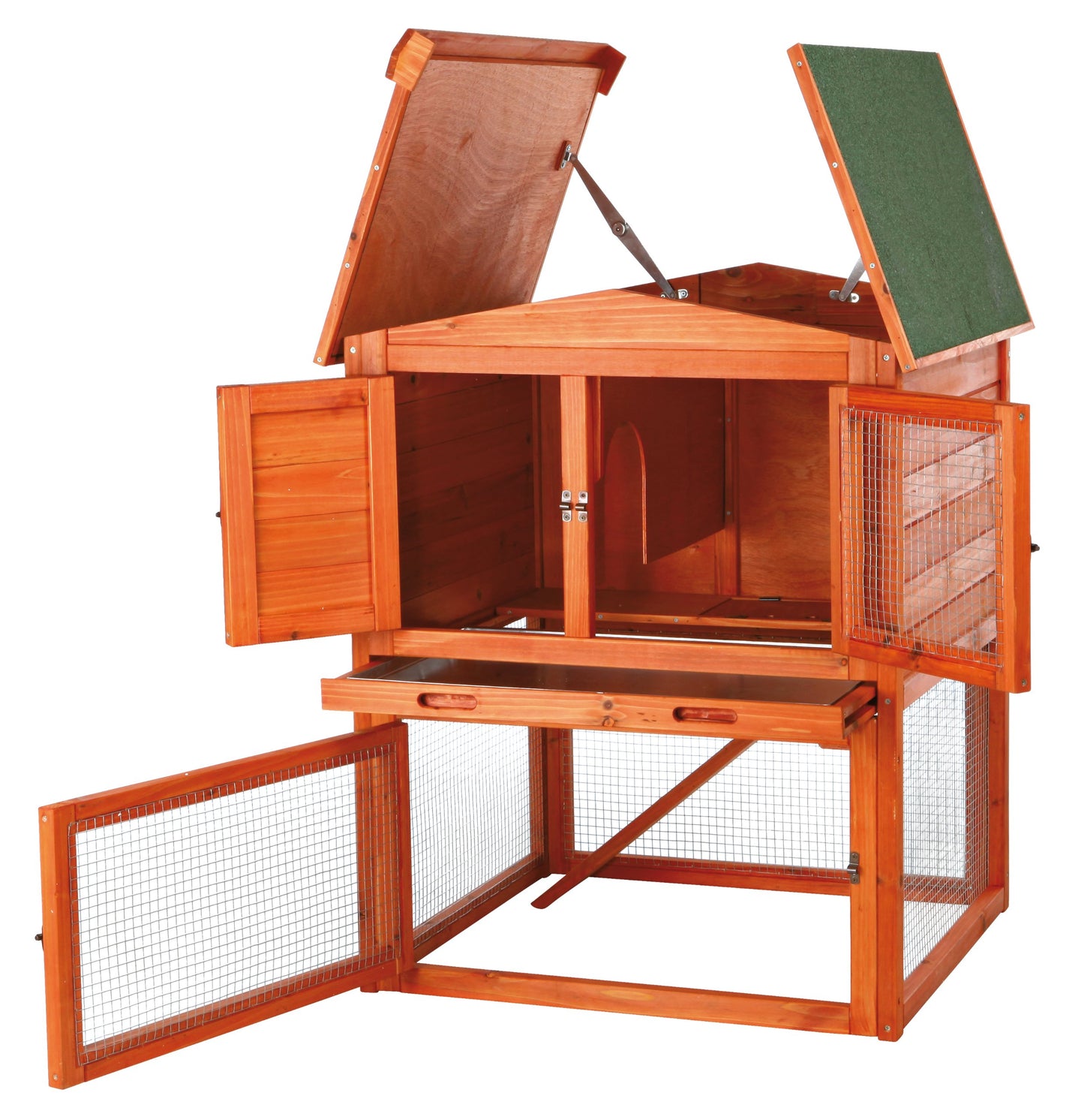 Beasty Lux TRIXIE TRIXIE Pet Products Rabbit Hutch with Peaked Roof, Small