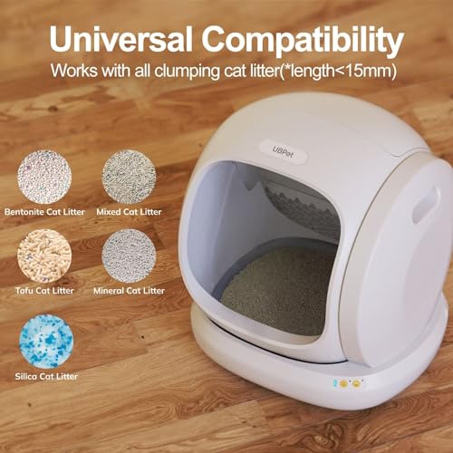 Beasty Lux TailTale UBPet Self Cleaning Litter Box - 75L Extra Large Automatic Cat Litter Box with APP Control/Safety/Low Noise/Use Easily for Cats from 3.3 to 22 pounds