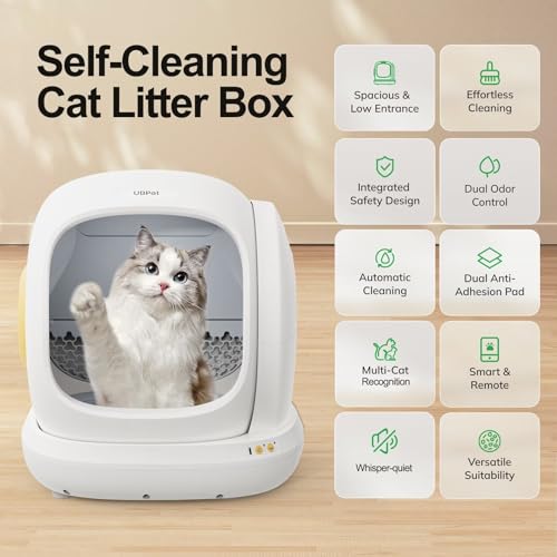 Beasty Lux TailTale UBPet Self Cleaning Litter Box - 75L Extra Large Automatic Cat Litter Box with APP Control/Safety/Low Noise/Use Easily for Cats from 3.3 to 22 pounds