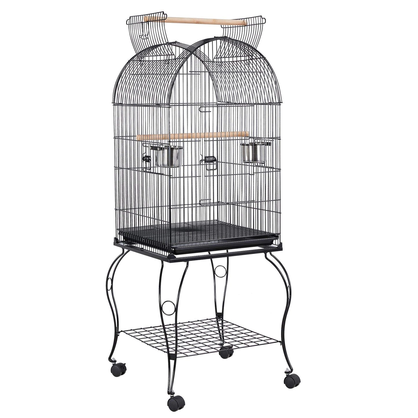 Beasty Lux Topeakmart Topeakmart Medium Open Top Parrot Bird Cage for Cockatiels Conures Green Cheek Parakeets with Rolling Stand