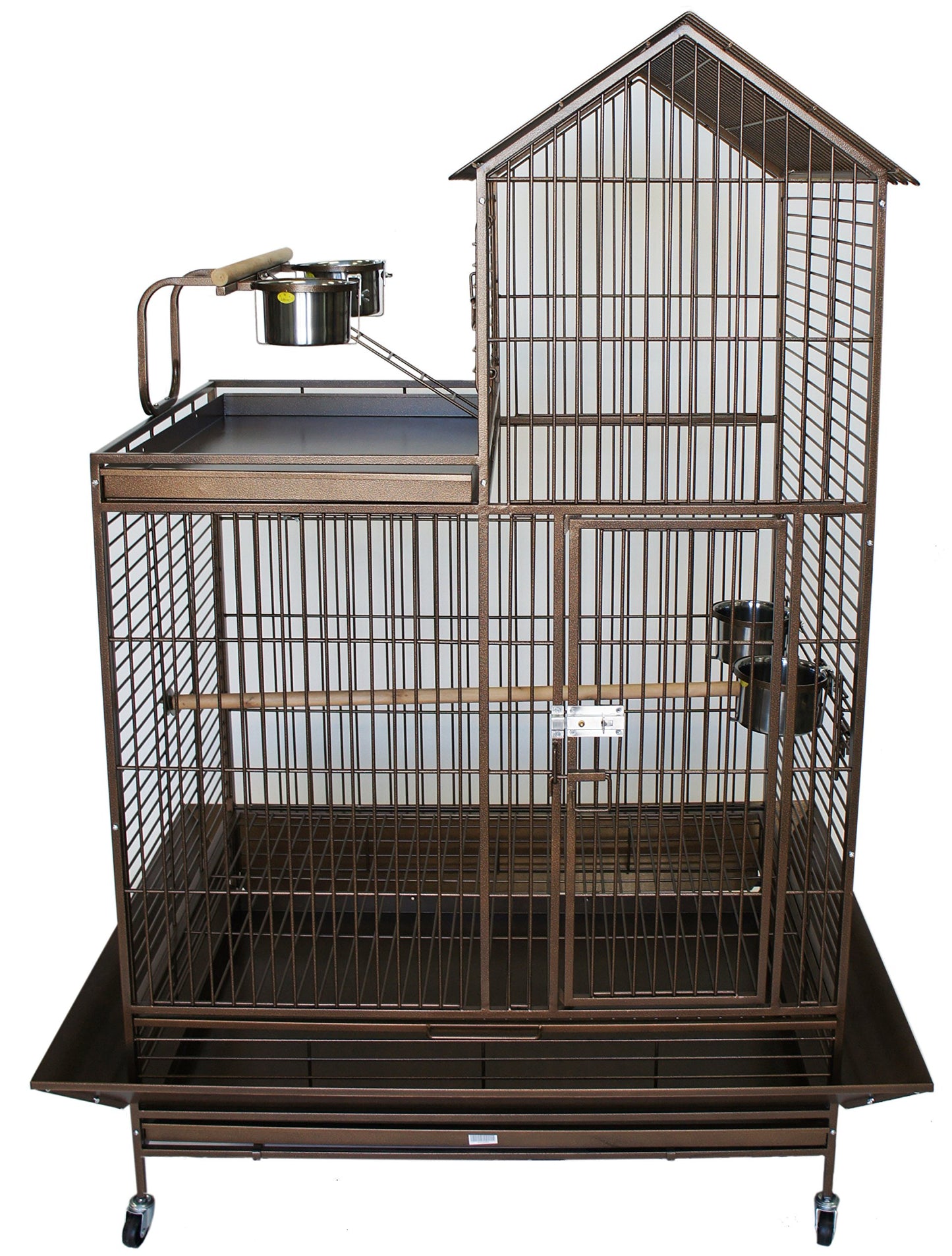 Beasty Lux YML YML Villa Play Top Wrought Iron Parrot Cage, 40 by 30 by 67-Inch, Antique Copper