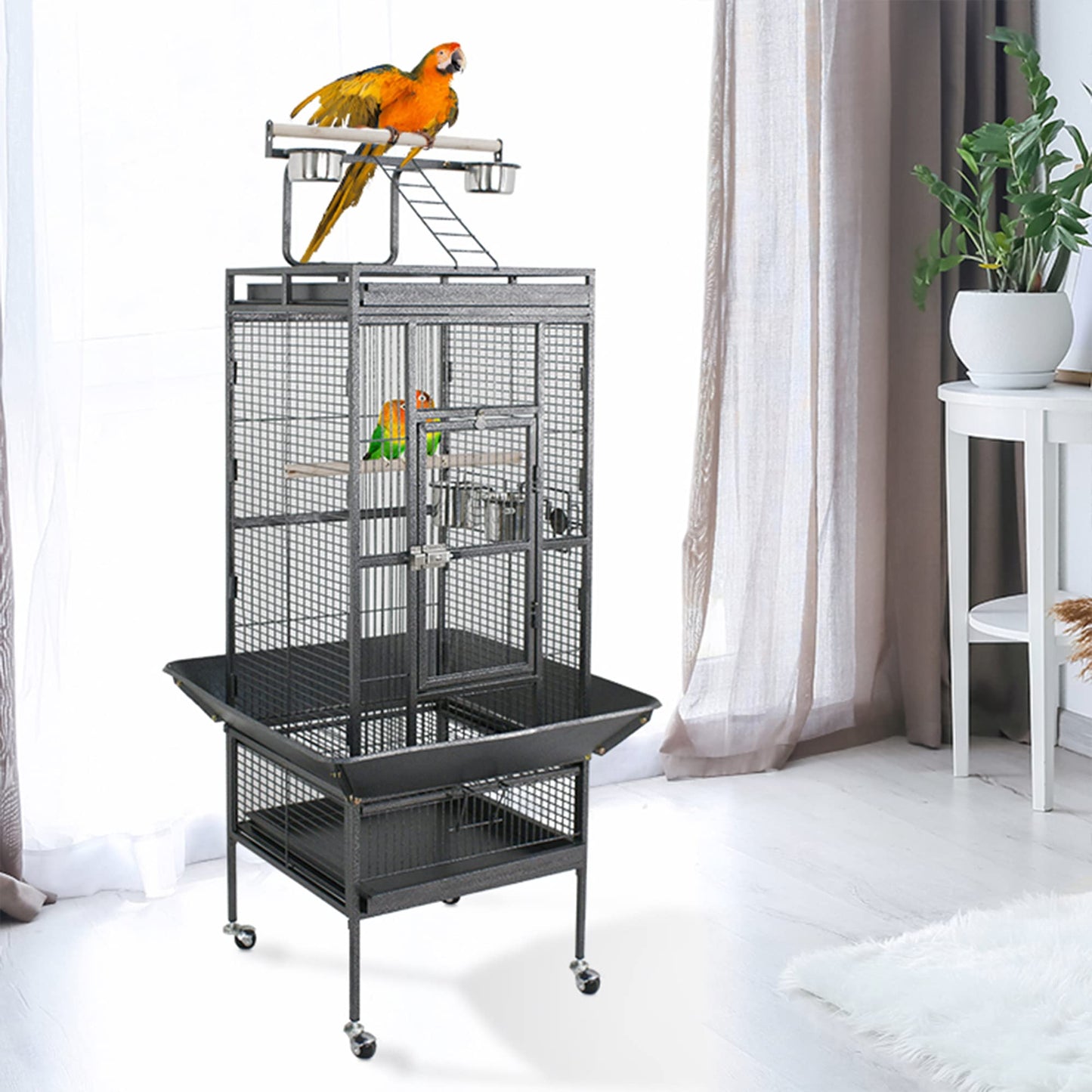 Beasty Lux ZENY ZENY 61" Pet Bird cage Large Play Top Parrot Cockatiel Cockatoo Parakeet Finch Pet Supply