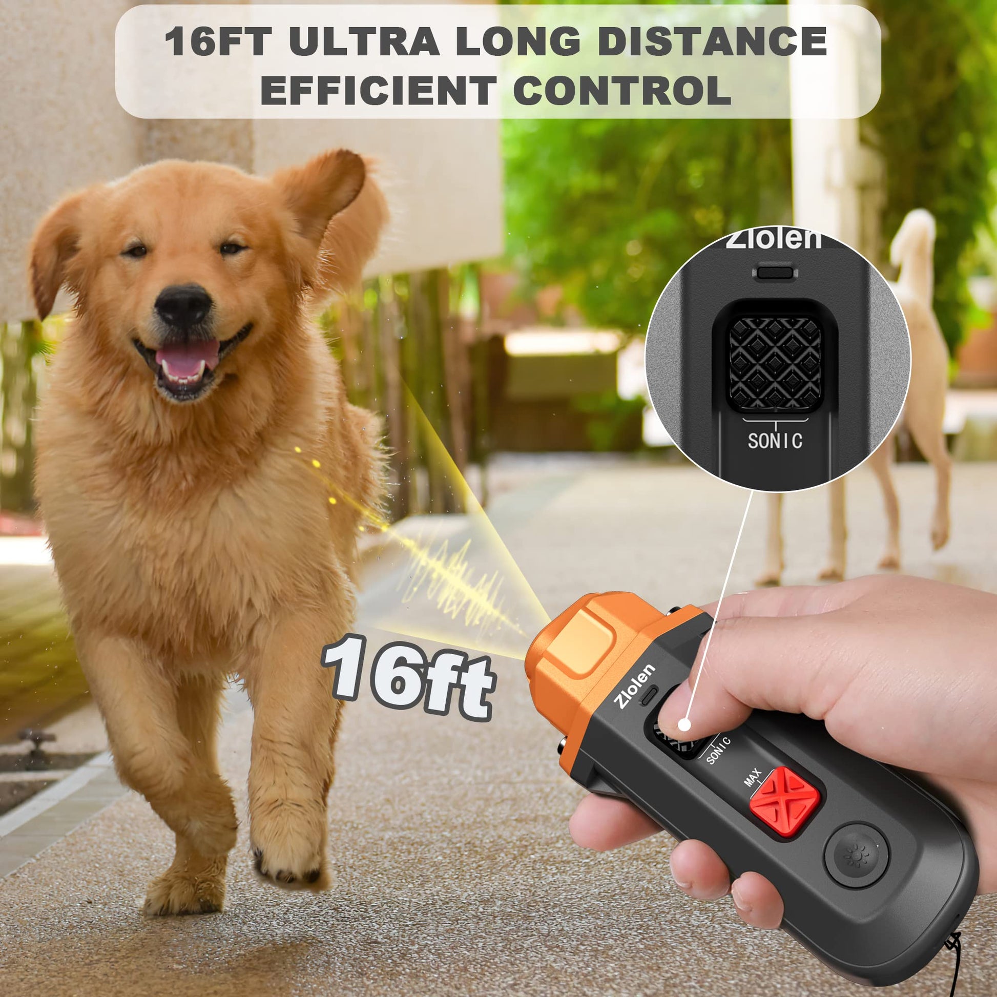 Beasty Lux Zlolen Dog Bark Deterrent Device Anti Barking Device Enhanced Dog Barking Device Training Aids with LED Light Dog Barking Silencer for Dogs Indoor & Outdoor